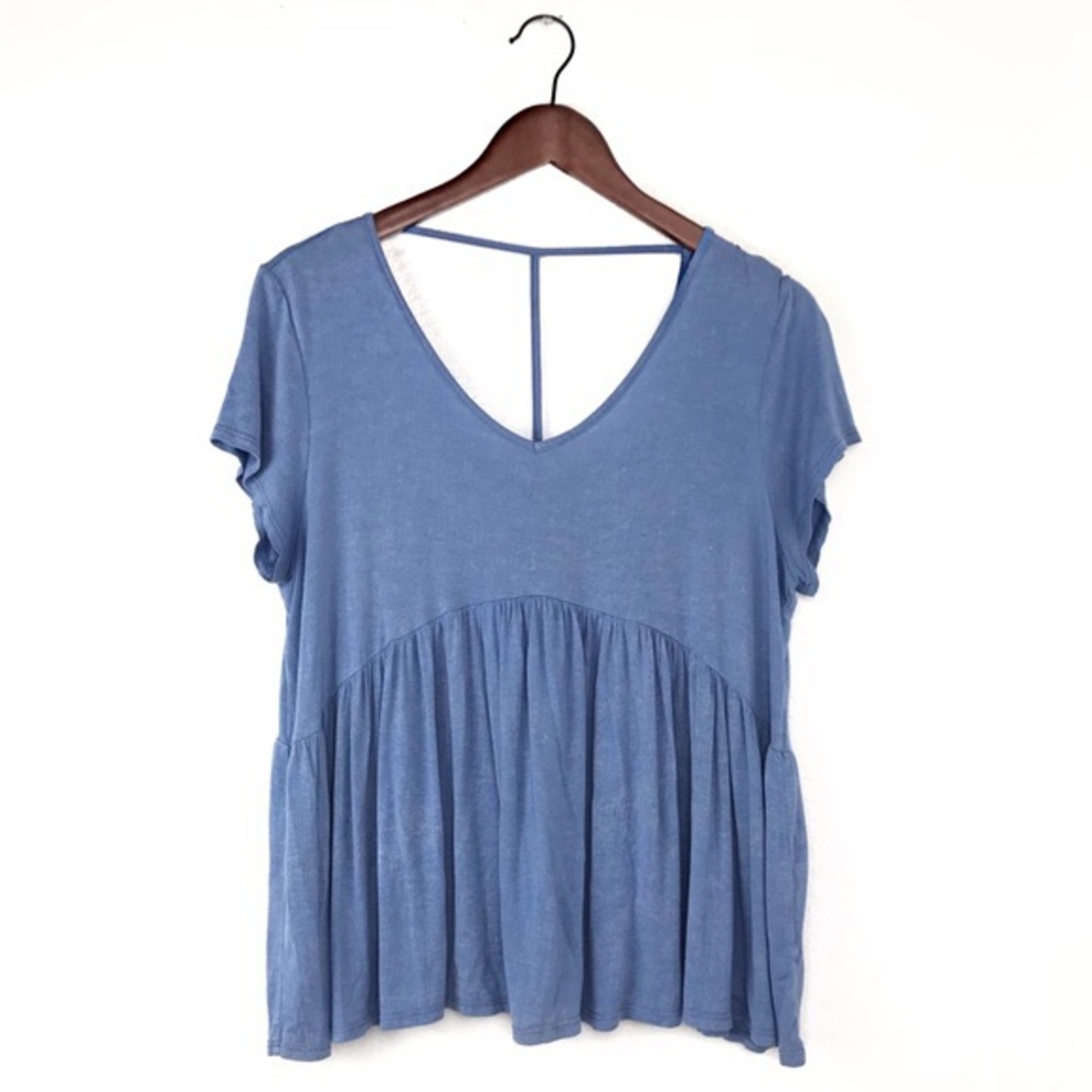 impeccable pig blue peplum tee